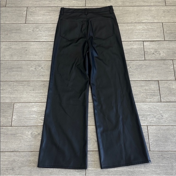 New with Tags DAZE Far Out Faux Leather Wide Leg Pants - Picture 9 of 13